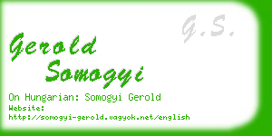 gerold somogyi business card